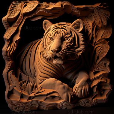 3D model st Zabrodsky Tiger famous animal (STL)